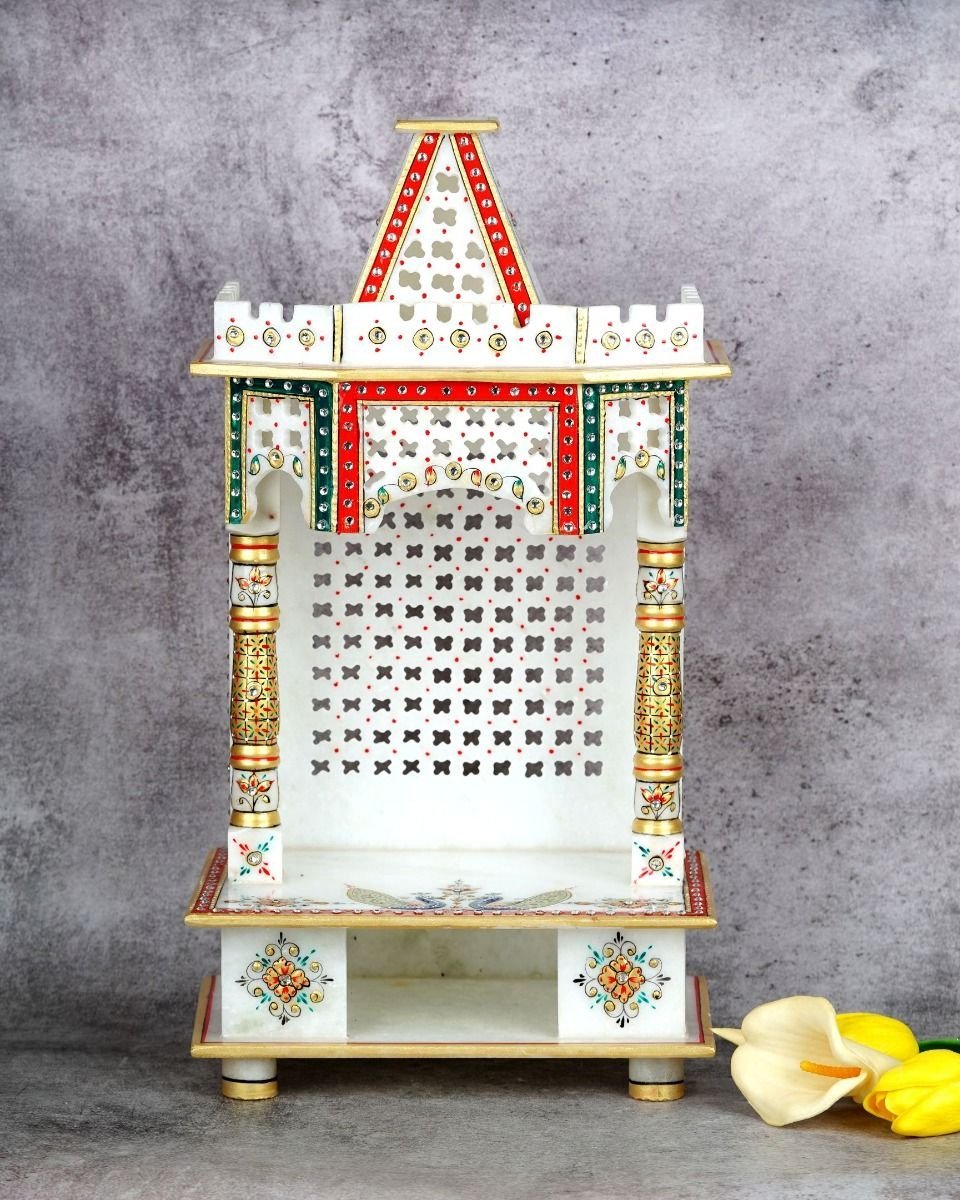 075 Handcrafted Marble Small Temple - Image 1