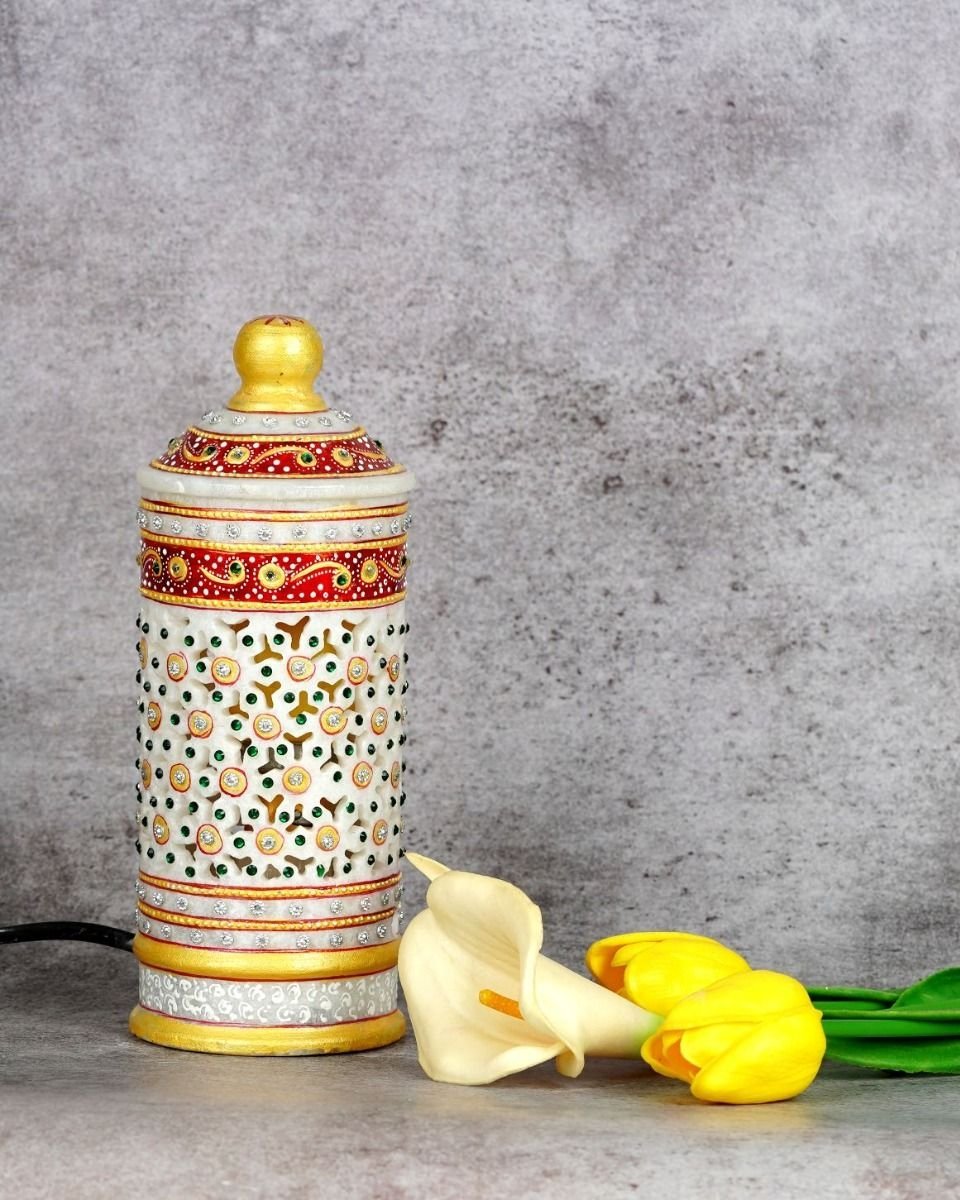 078 Marble Handcrafted Decorative Table Lamp - Image 1