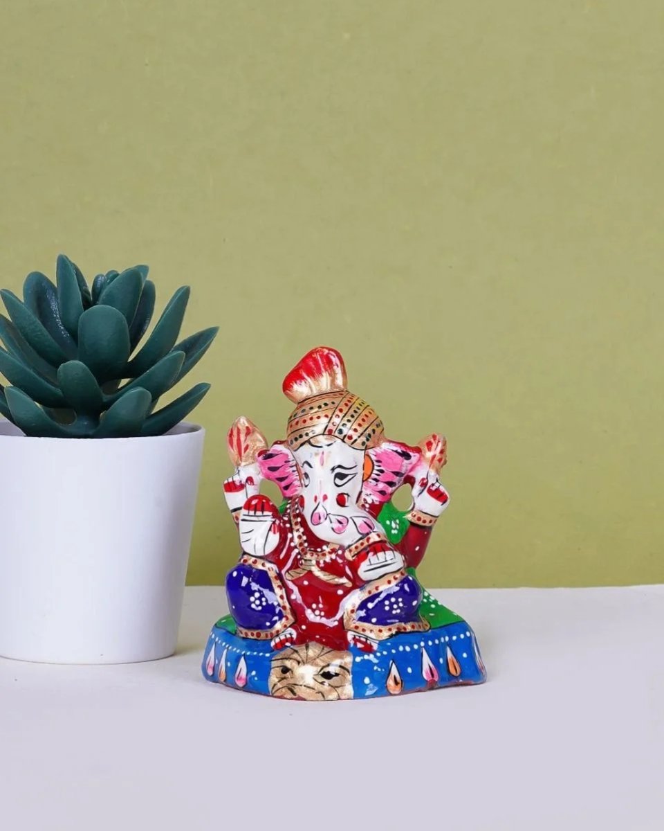 7 Metal Handcrafted Lord Ganesha - Image 1